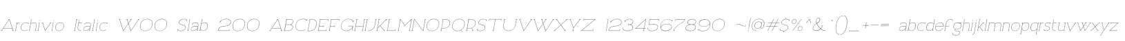 Archivio Italic W00 Slab 200