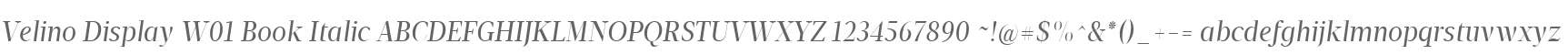 Velino Display W01 Book Italic