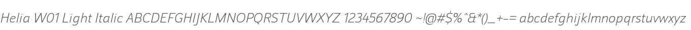 Helia W01 Light Italic