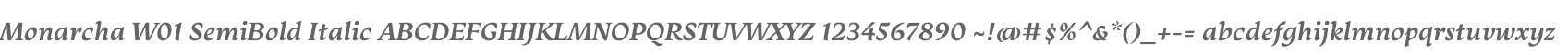 Monarcha W01 SemiBold Italic
