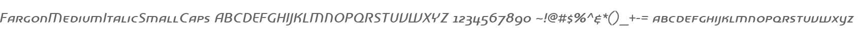 FargonMediumItalicSmallCaps