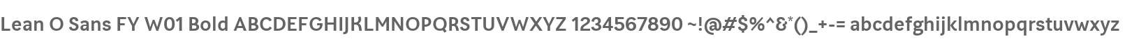 Lean O Sans FY W01 Bold