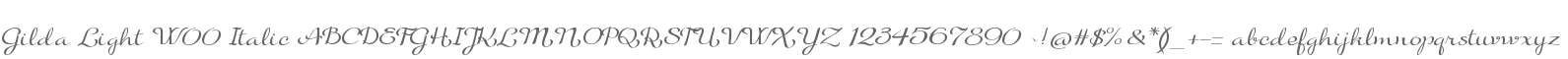 Gilda Light W00 Italic