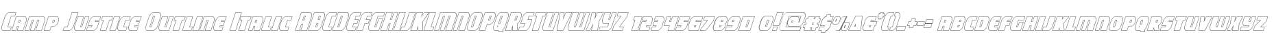 Camp Justice Outline Italic