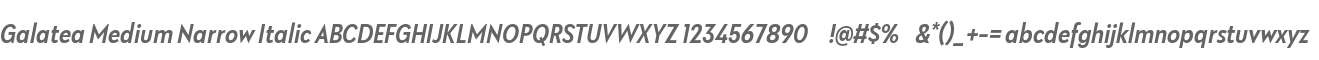Galatea Medium Narrow Italic