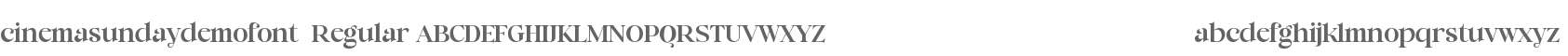 cinema sunday demo font