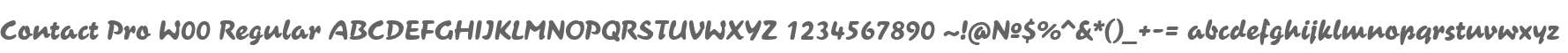 Contact Pro W00 Regular