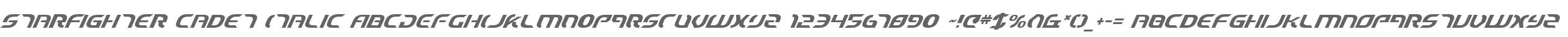 Starfighter Cadet Italic
