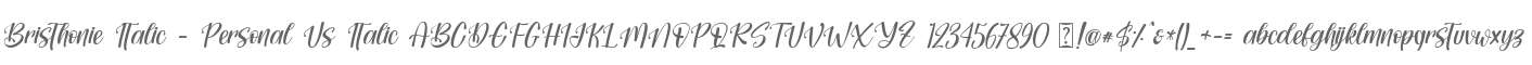 Bristhonie Italic - Personal Us