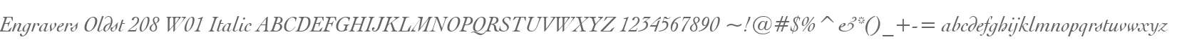 Engravers Oldst 208 W01 Italic