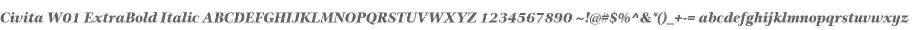 Civita W01 ExtraBold Italic