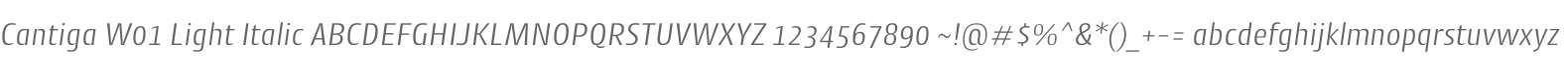Cantiga W01 Light Italic