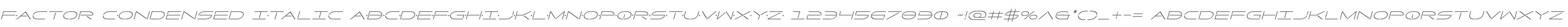Factor Condensed Italic