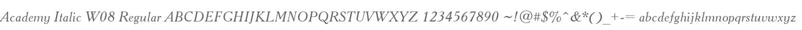 Academy Italic W08 Regular