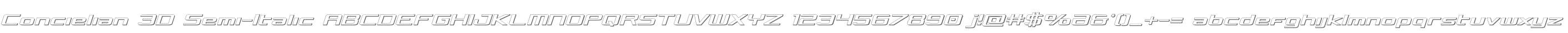 Concielian 3D Semi-Italic