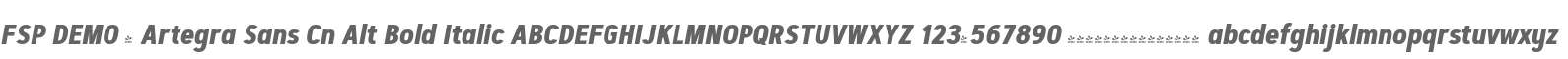 FSP DEMO - Artegra Sans Cn Alt