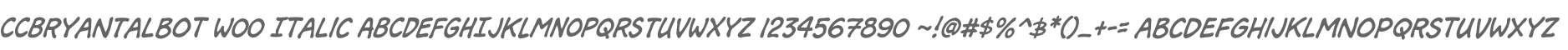 CCBryanTalbot W00 Italic
