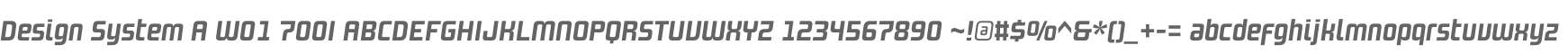 Design System A W01 700I