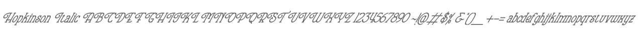 Hopkinson Italic