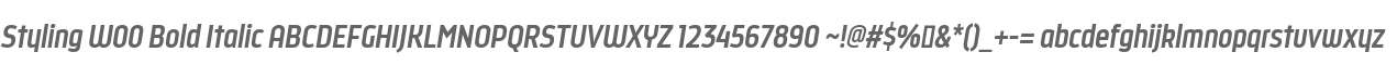 Styling W00 Bold Italic
