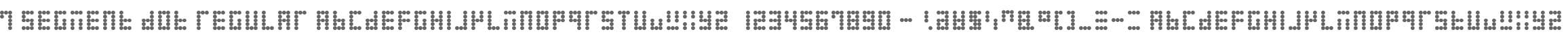 7 segment dot