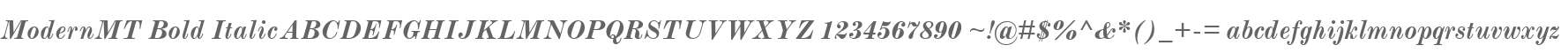 ModernMT Bold Italic