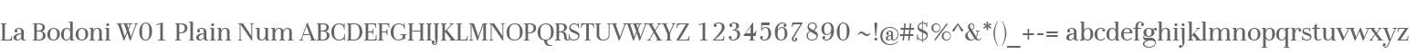 La Bodoni W01 Plain Num