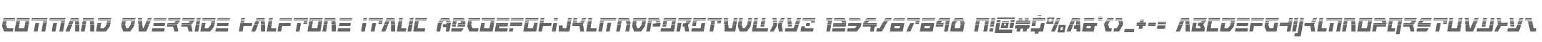 Command Override Halftone Italic
