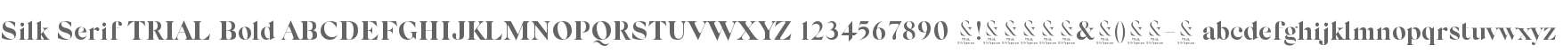 Silk Serif TRIAL