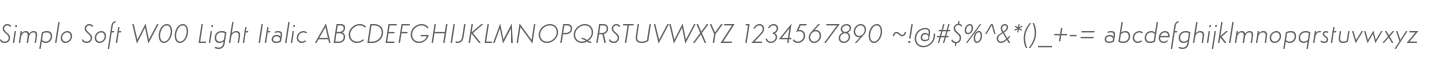 Simplo Soft W00 Light Italic