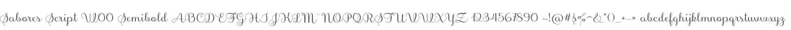 Sabores Script W00 Semibold