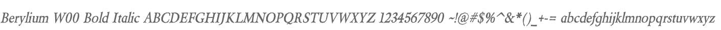 Berylium W00 Bold Italic