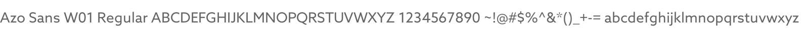 Azo Sans W01 Regular