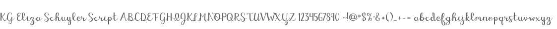 KG Eliza Schuyler Script