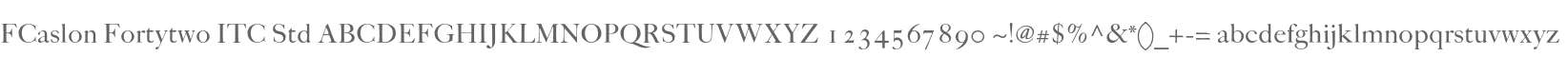 FCaslon Fortytwo ITC Std