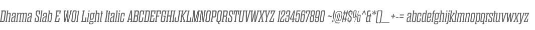 Dharma Slab E W01 Light Italic