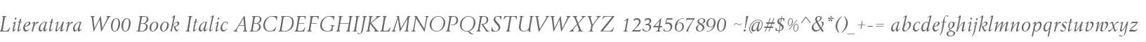 Literatura W00 Book Italic