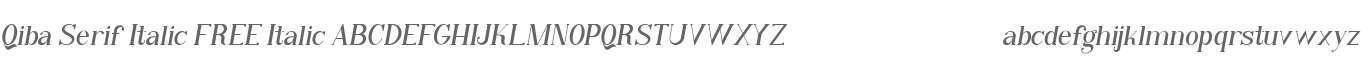 Qiba Serif Italic FREE Italic