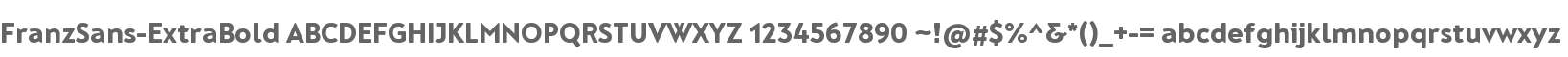 Franz Sans ExtraBold