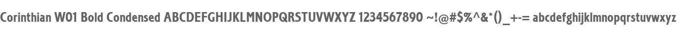 Corinthian W01 Bold Condensed