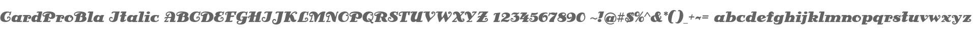 CardProBla Italic