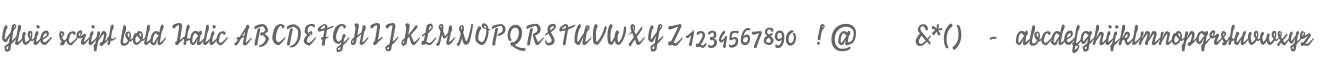Ylvie script bold Italic
