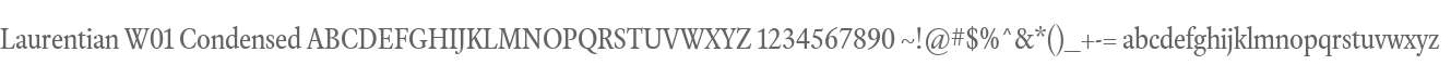 Laurentian W01 Condensed