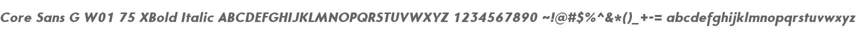 Core Sans G W01 75 XBold Italic