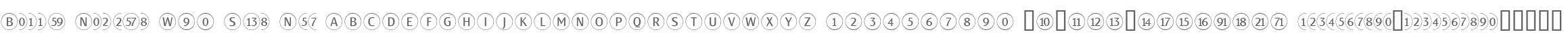 Bullet Numbers W90 Sans Neg