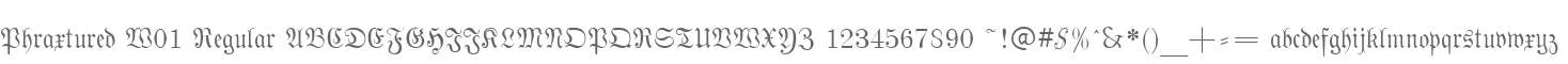 Phraxtured W01 Regular