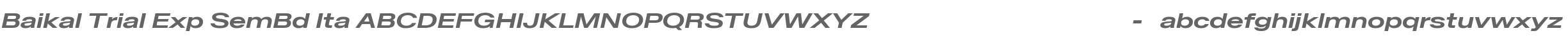 Baikal Trial Expanded Semi Bold