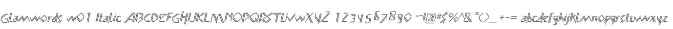 Glamwords W01 Italic