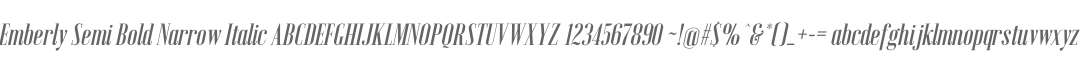 Emberly Semi Bold Narrow Italic