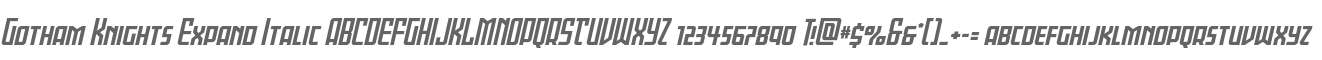 Gotham Knights Expand Italic